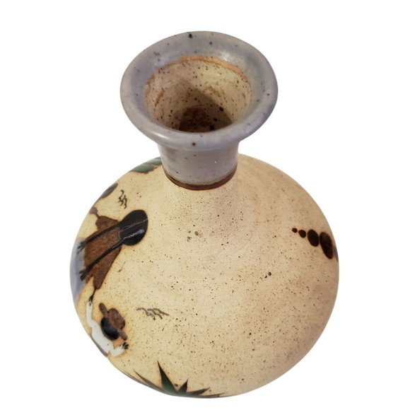 Tonala Pottery Vase Mother and Child Mexico Folk Art SIGNED - Picture 3 of 5